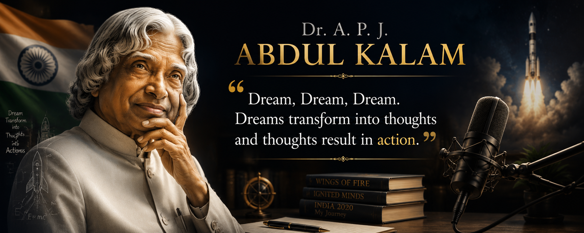 Dr. A. P. J. Abdul Kalam's Inspiring Thoughts: From Dreams to Achievement
